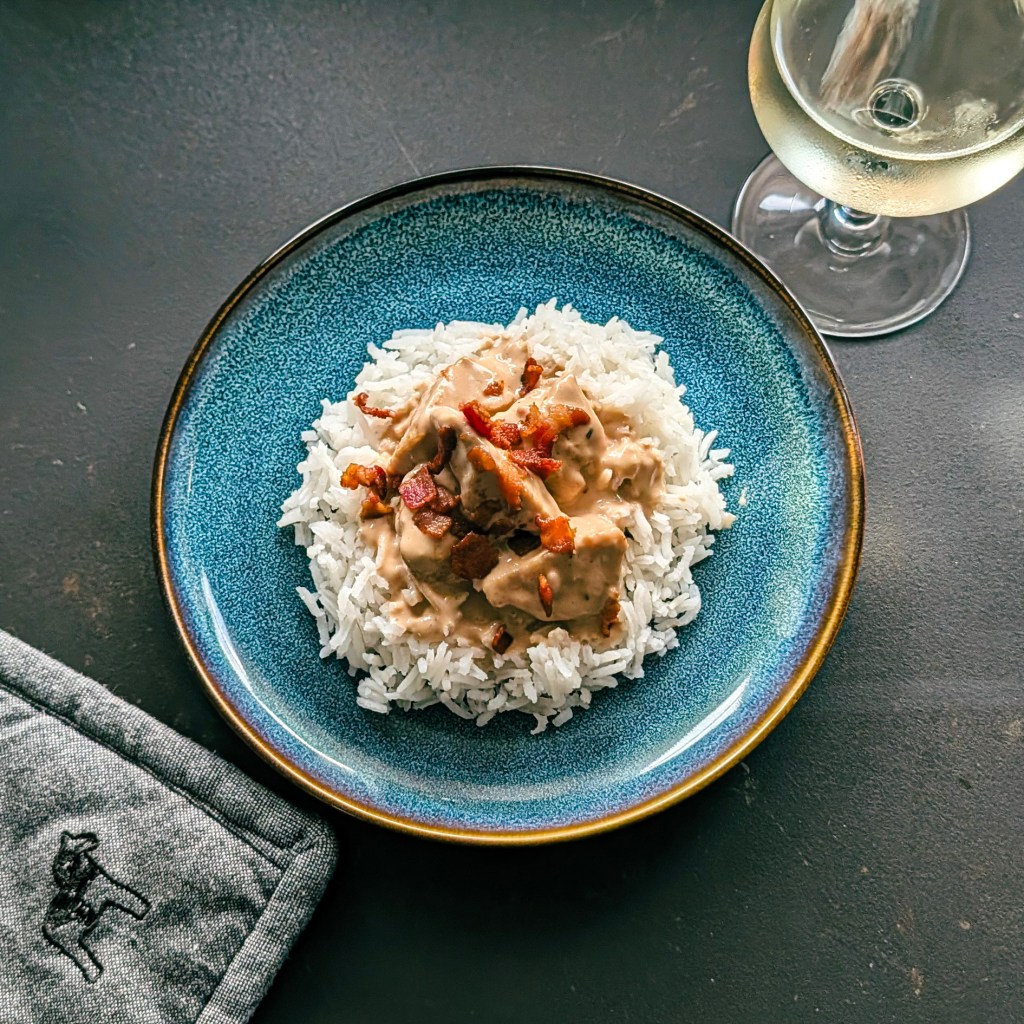 Krämig balsamicokyckling med bacon